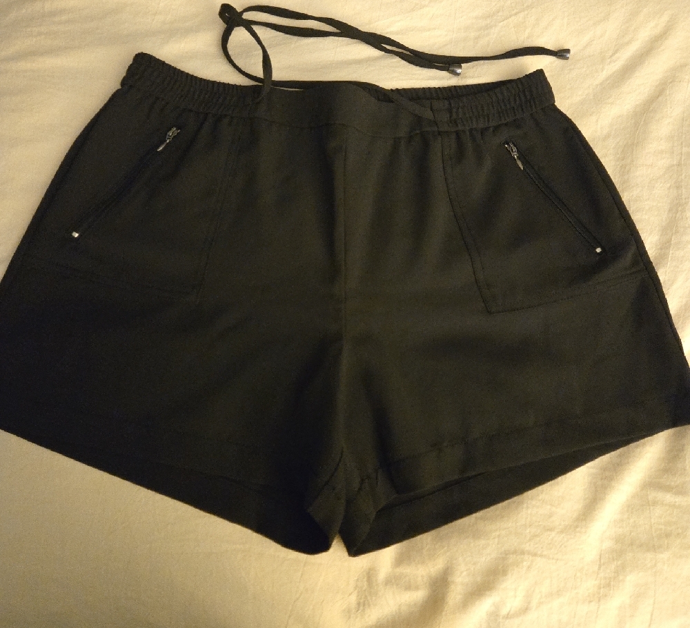 New York & Company Black Shorts with Elastic Waistband